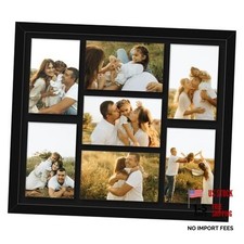 4x6 Picture Frame Collage for Wall, Display 7 Pcs 4x6 1 Black Frame, Black Mat