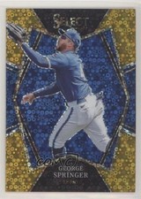 2022 Panini Select Premier Level Gold Disco Prizm 8/10 George Springer #164 b7b