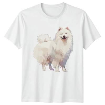Samojede Hund T-Shirt flauschig Haustier Hundeliebhaber tolles Geschenk für Sie und Ihn