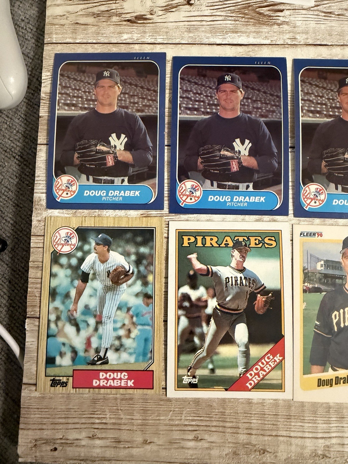 (15) Doug Drabek Lot #2 New York Yankees Pittsburgh Pirates
