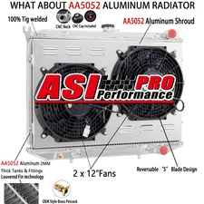 2 Row Radiator Shroud For 1986~94 Nissan D21 95-97 Pickup 87-95 Pathfinder 3.0L.