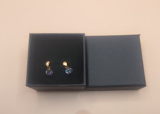 9ct Gold Faceted Aurora Borealis Drop Earring Ball Studs