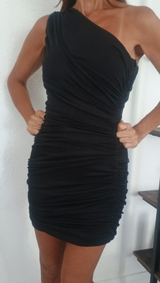 Party Elegant Forever XXI Black Dress New Without Tag One Shoulder Fashion Style