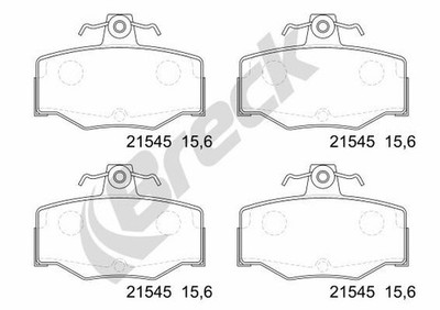 Brake pad set, disc brake Breck 21545 00 704 00 (1 set-1 piece)