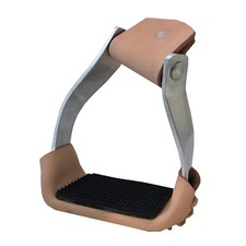 AH HILASON Western Aluminum Horse Stirrups Lightweight Leather Wrapped with