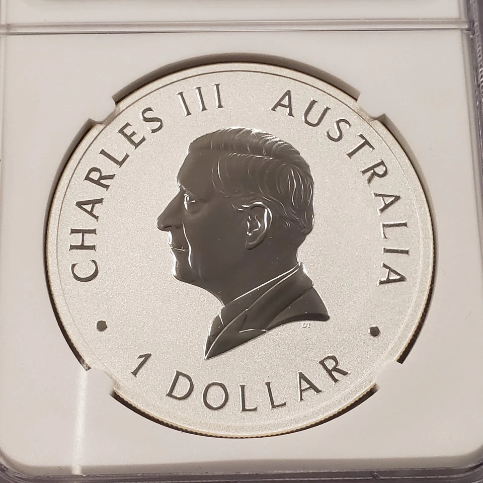 2024-P125 $1 Australia 1 oz Silver Wedge Tailed Eagle Mercanti NGC MS 70 - Q2352 - Image 4 of 4