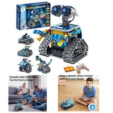 5-in-1 Robot Building Kit - Remote Control STEM Toy for Ages 8-12 488 Pieces 