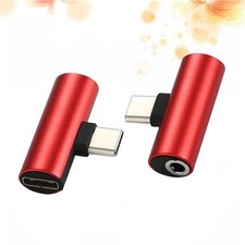 2 Pc Type Headphone Adapter Earphone to USB Dual Tc Audio Adapters