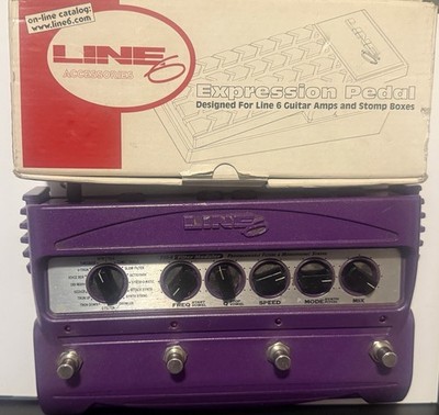 Line 6 FM4 Filter Modeler Effect Pedal Purple + EX-1 Expression Tested Working