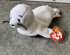 1993 Beanie Babies Seamore Tag with Acrylic Tag Cover New With Tag Damaged