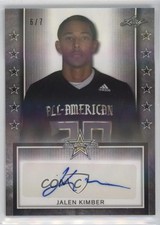 2020 Leaf Metal US Army All-American Bowl Tour White /7 Jalen Kimber Auto k4s
