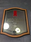 Vintage 1987 Michelob Beer Mirrored Bar Sign With Wood  Type Frame