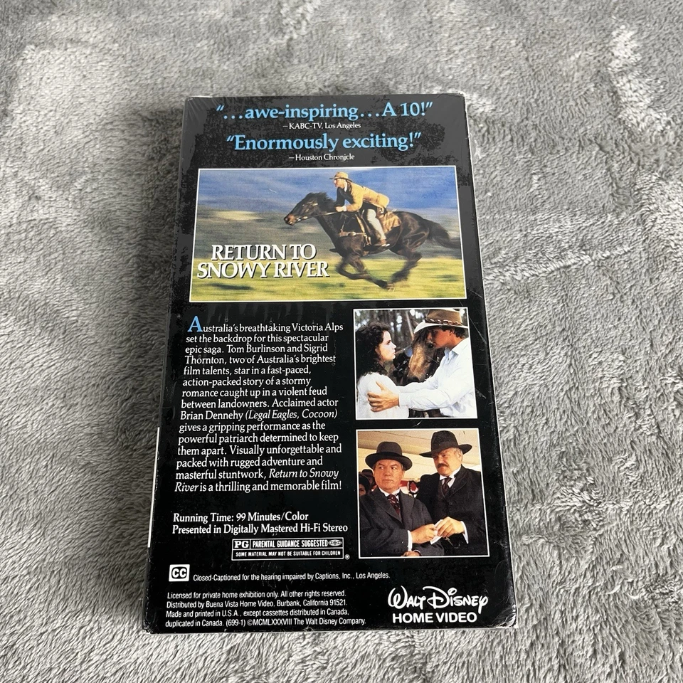 Return to Snowy River VHS 1988 NEW Sealed Watermark of Disney Home Entertainment - Image 4 of 4