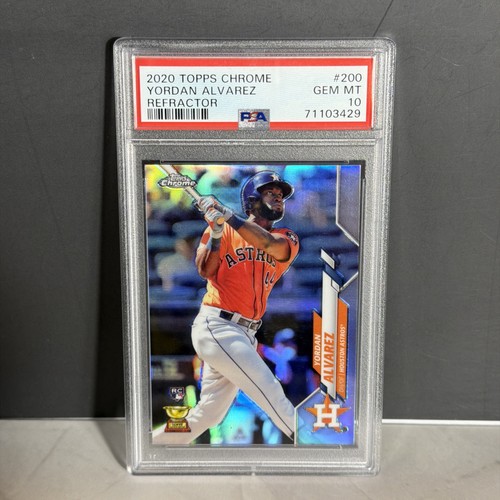 2020 TOPPS CHROME REFRACTOR #200 YORDAN ALVAREZ ROOKIE RC PSA 10