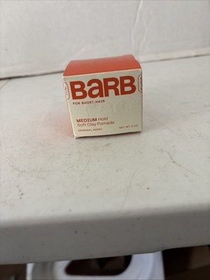Barb Soft Clay Hair Pomade For Women And Men - Medium Hold, Natural Finish 2oz.