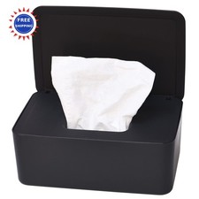 Diaper Wipes Dispenser Tissue Storage Box Case Holder Home Office Cars Black