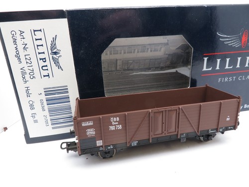 357H0 /3 - Liliput HO 221705 - Hochbordwagen braun der ÖBB - mit OVP | Condition: Gebraucht