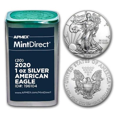 2020 1 oz American Silver Eagles (20-Coin MintDirect® Tube) | eBay