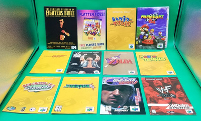 Lot of 11 MANUALS N64 Nintendo 64 Instruction Booklets And 2 Inserts Clean LQQK