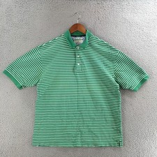 Tommy Hilfiger Polo Mens XL Short Sleeve Collared Golf Shirt Cotton Green Stripe