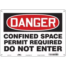 Condor 465M17 Safety Sign, 10 In Height, 14 In Width, Aluminum, Horizontal