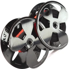 Royal 440 470 Typewriter Twin Metal Spools with New Black and Red Ribbon
