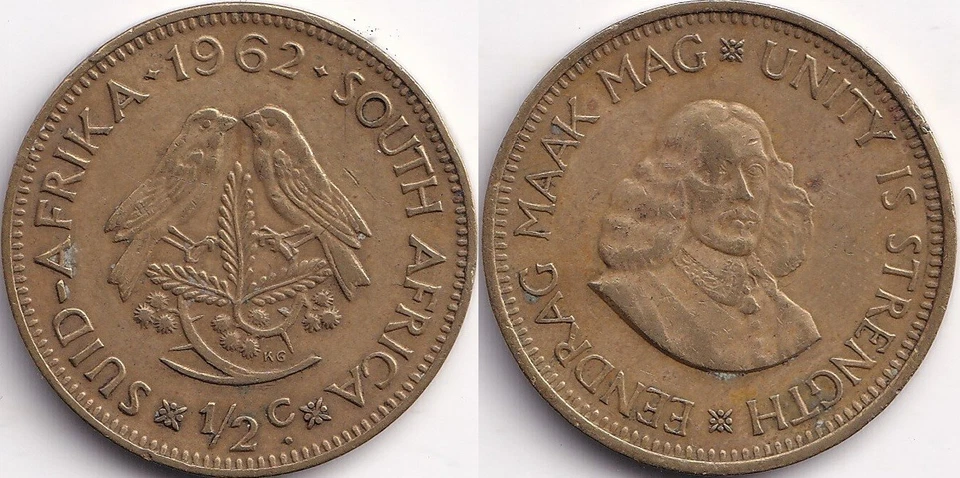 1/2 Cent 1962 Afrique du Sud South Africa Jan van Riebeeck (1619-1677) - Photo 1/1