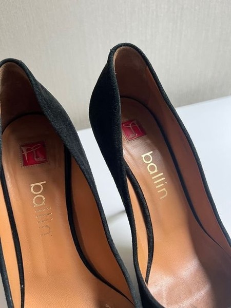 Women Heels Black Suede 38 #HNFG