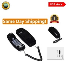 Black Trimline Phone: Corded Electric, Speed Dial, Wall-Mountable Custom Design