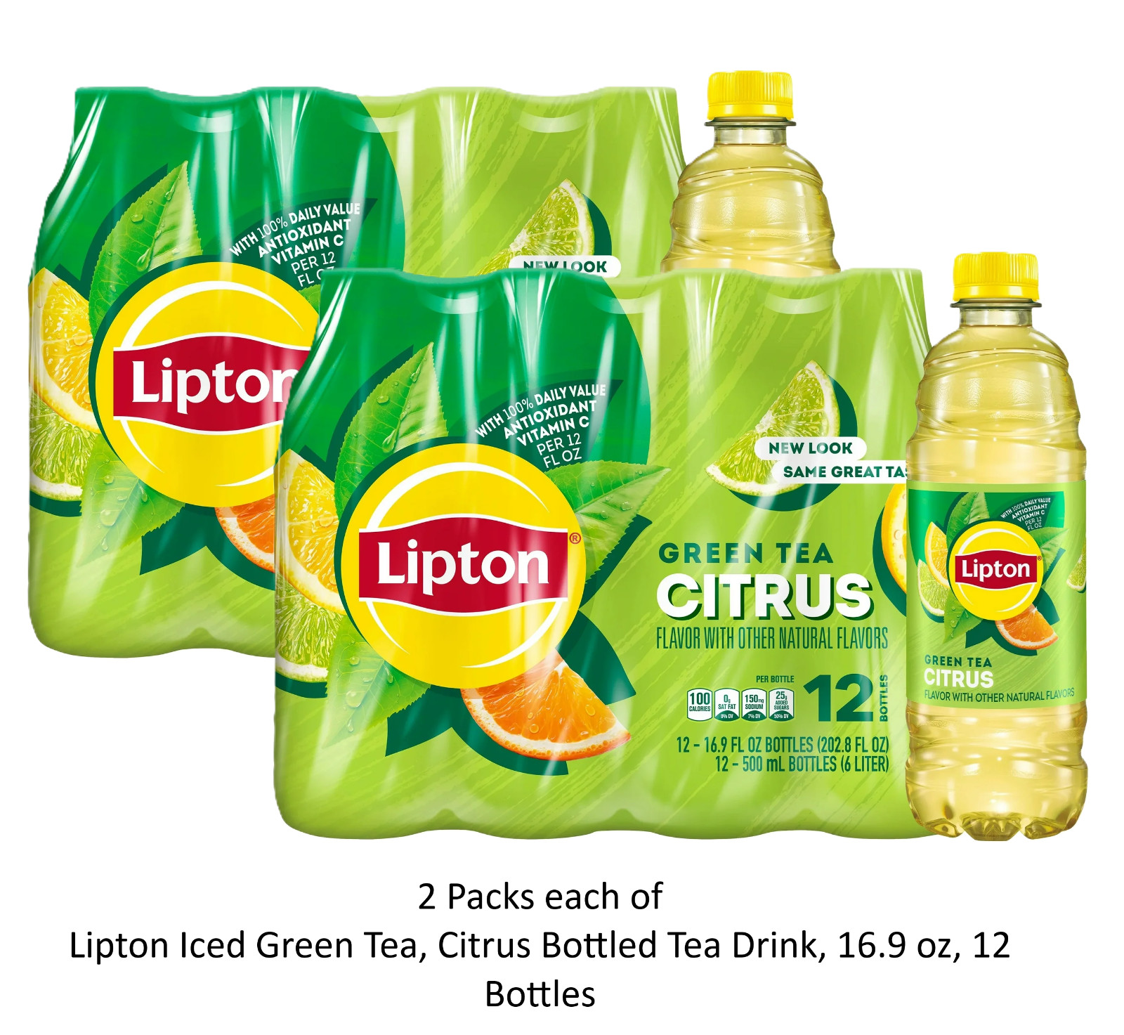 Citrus Iced Tea, Bottled Tea Drink, 16.9 Fl Oz, Pack Of 24