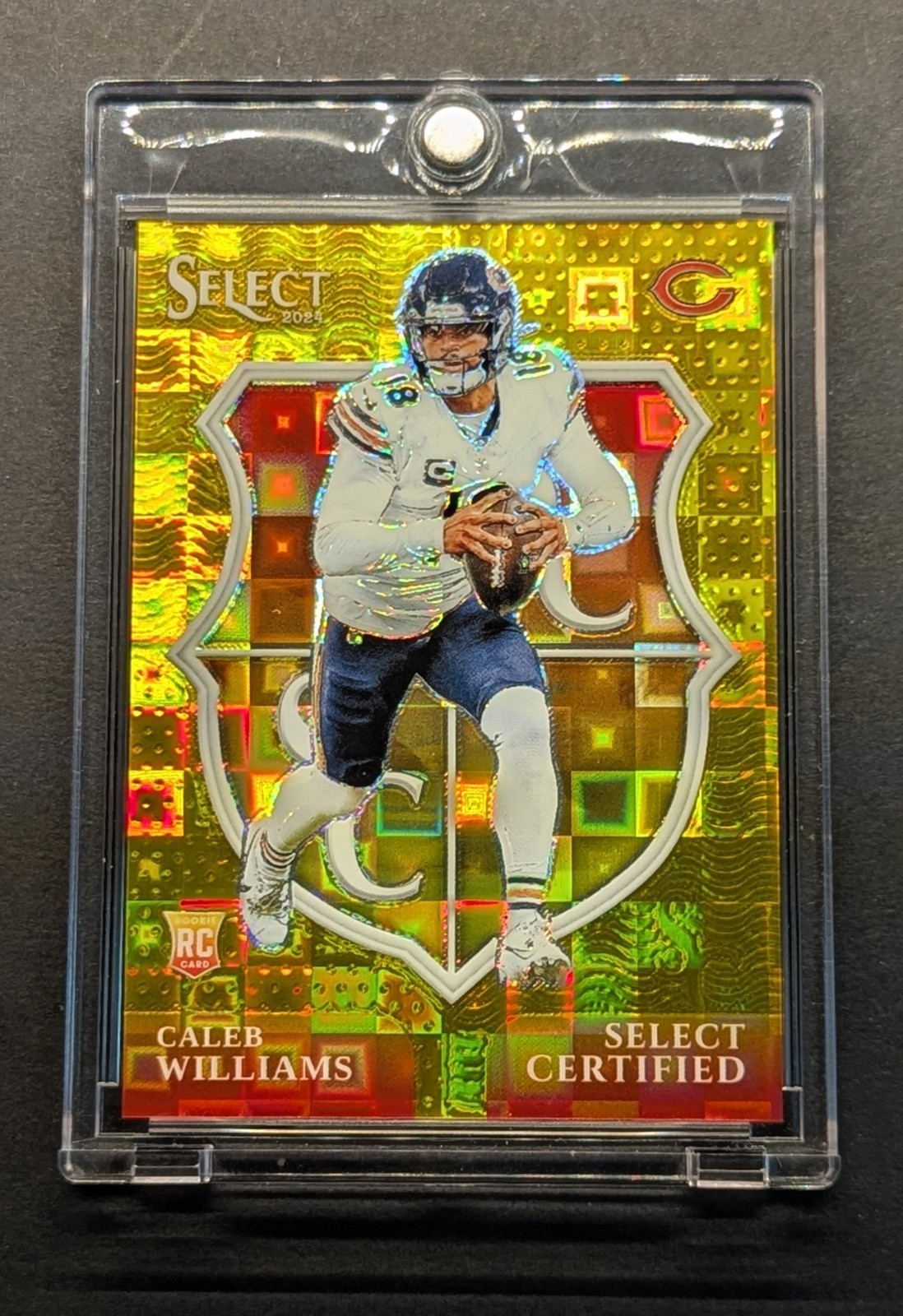 CALEB WILLIAMS Rookie 2024 Select Certified Gold Pandora Prizm RC SSP /10