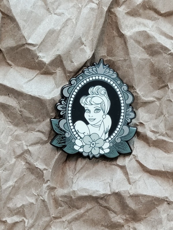 Loungefly 2024 Disney Pin Mystery Princess Cinderella Black and White Cameo