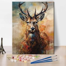 Deer Animal Paint by Numbers for Adults 16x20 Inch DIY Canvas Painting Kit 1