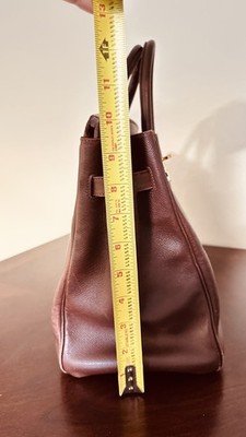 HERMÈS Birkin 35 Epsom Brown Leather Gold Metal .