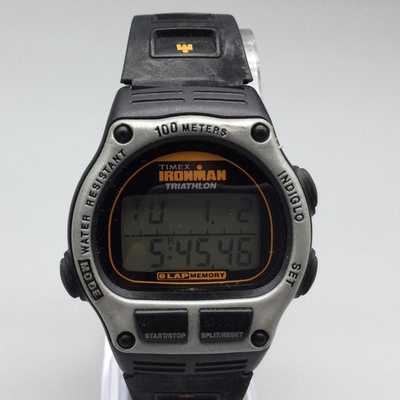 Vtg Timex Ironman Triathlon Watch Mens Digital 36mm BROKEN
