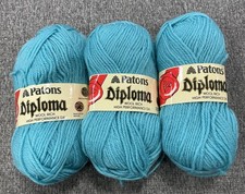 3x Patons Diploma Wool Rich High Performance DK Shade:6765 Poolside 50g