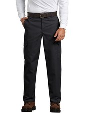 Dickies Genuine Mens Cargo Pants Black Size 44x30 Relaxed Fit Durable Workwear