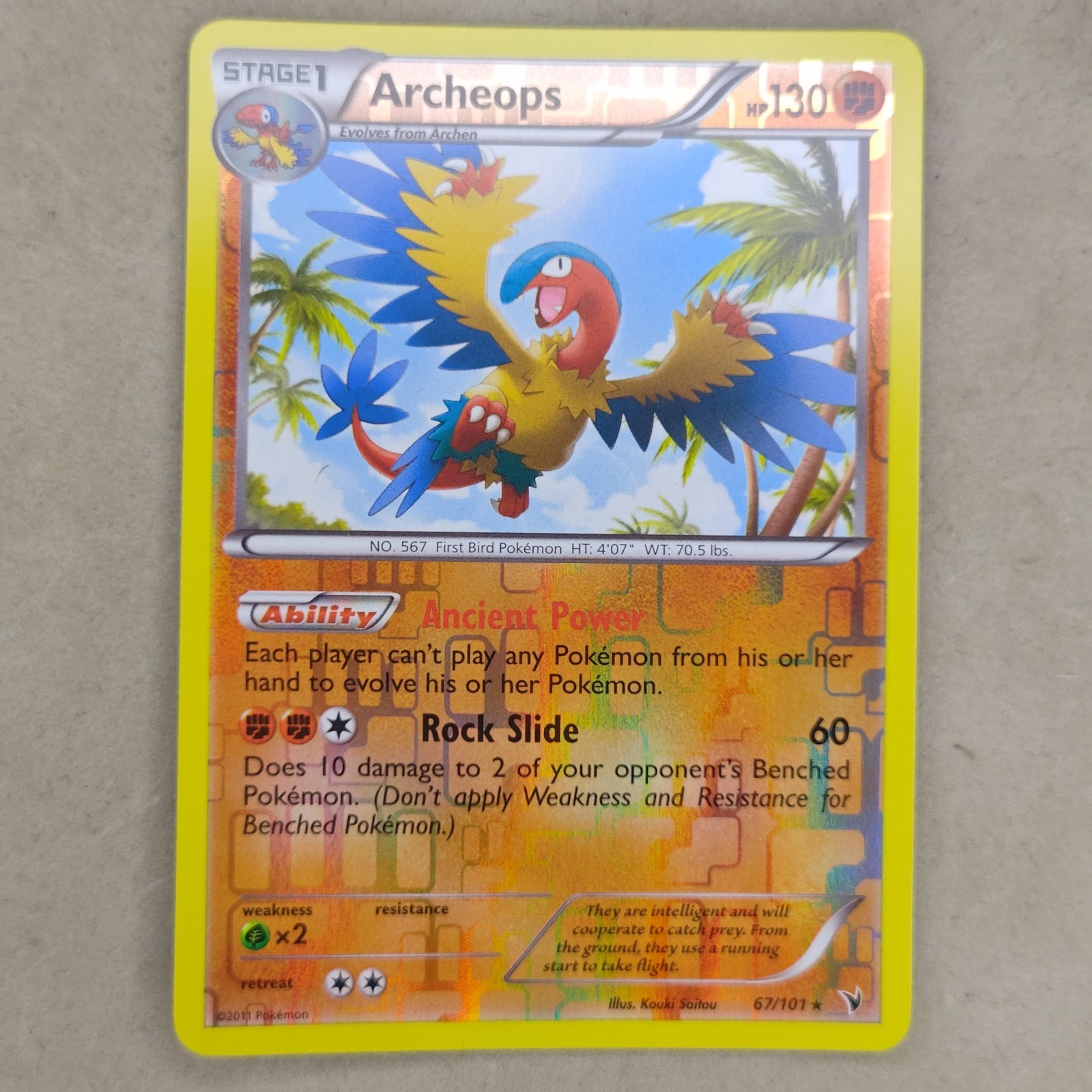 Archeops 67/101 Noble Victories Reverse Holo NM Near Mint 