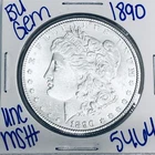 1890 BU UNCIRCULATED MORGAN SILVER DOLLAR AUTHENTIC U.S. MINT FREE SHIPPING 5464