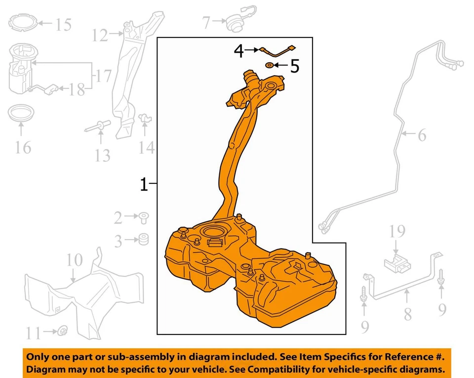 Tanque de combustible OEM 2020 Audi Q3 S Line Quattro 2,0 L Foto 3 de 4