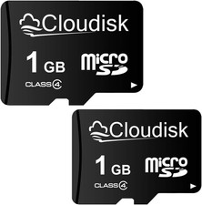 Pack of 2 Micro SD Card 1GB Flash Memory Card C4 with SD Adapter (1 GB)