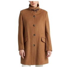 NEW! Lauren Ralph Lauren Women's  Buckle-Collar Coat Macy's New Vicuna Sz 8 $345