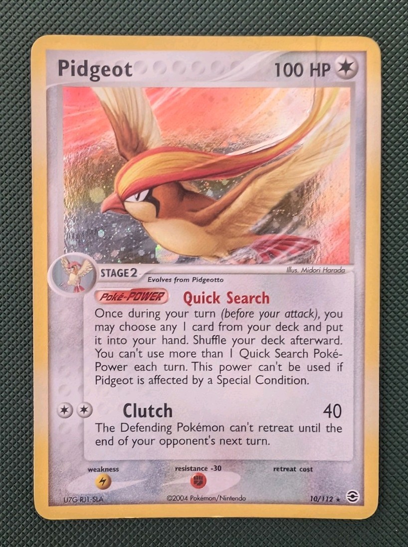 Nintendo Pidgeot 10/112 EX FireRed & LeafGreen Holo Rare English 2004