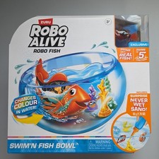 Zuru Robo Alive Fish Robotic Swimming Pets Fish Tank Bowl Playset Electronic Toy