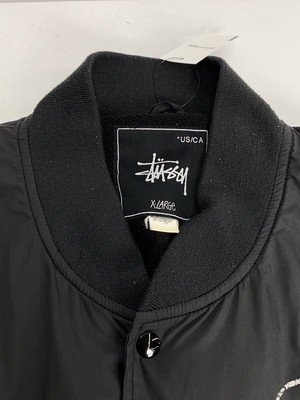 STUSSY / POLAR FLEECE STADIUM JACKET/XL/ナイロン/BLK STUSSY POLAR FLEECE STADIUM JACKET/XL/NYLON/BLK Used | eBay