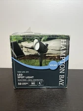 Hampton Bay Solar LED Spotlight Metal Black 50 Lumen NXT-2135H