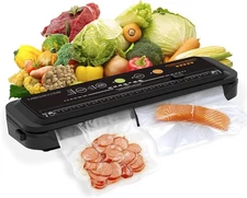 MEGAWISE Model B 2025 Vacuum Sealer | Powerful & Compact | One-Touch Black 