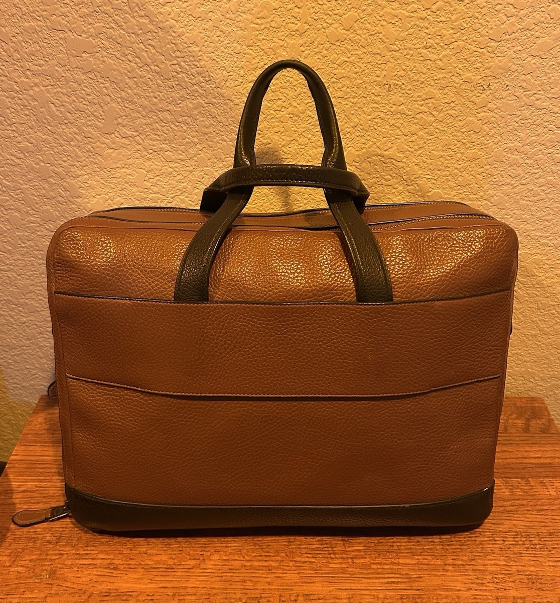 Coach Hamilton Day F27617 Black & Brown Leather Laptop Travel