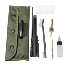 Rifle Gun Cleaning Kit Set Shotgun Cleaner Brush Rod Maintenance for .22cal ....