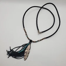 Silpada 925 Sterling Silver CZ Leather Birds Of A Feather  Necklace N3344  